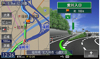 都市高速入口イラスト表示例 イメージ