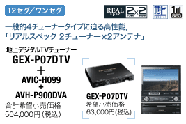 nfW^TV`[i[ GEX-P07DTV + AVIC-H099/ AVH-P900DVA