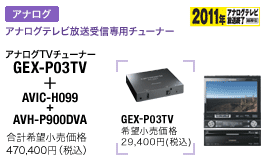 AiOTV`[i[ GEX-P03TV + AVIC-H099 + AVH-P900DVA