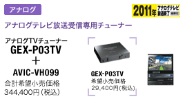 AiOTV`[i[ GEX-P03TV + AVIC-VH099