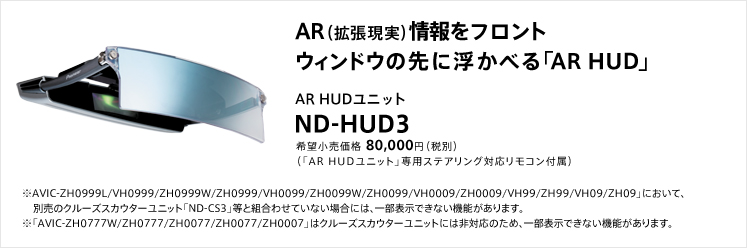 AR（拡張現実）情報をフロントウィンドウの先に浮かべる「AR HUD」 AR HUDユニット ND-HUD3
