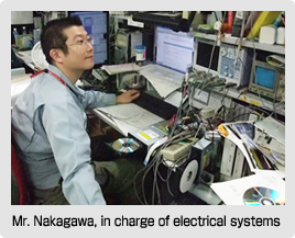 Mr. Nakagawa, in charge of electrical systems