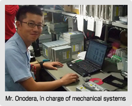 Mr. Onodera, in charge of mechanical systems