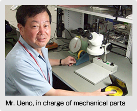 Mr. Ueno, in charge of mechanical parts