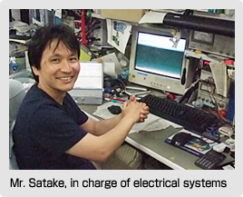 Mr. Satake, in charge of electrical systems