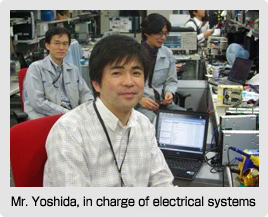 Mr. Yoshida, in charge of electrical systems