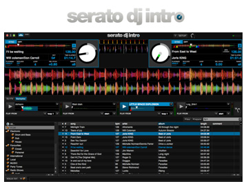 DJソフトウェア「Serato DJ Intro」のGUI