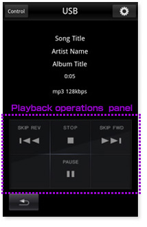 Playback operation screen